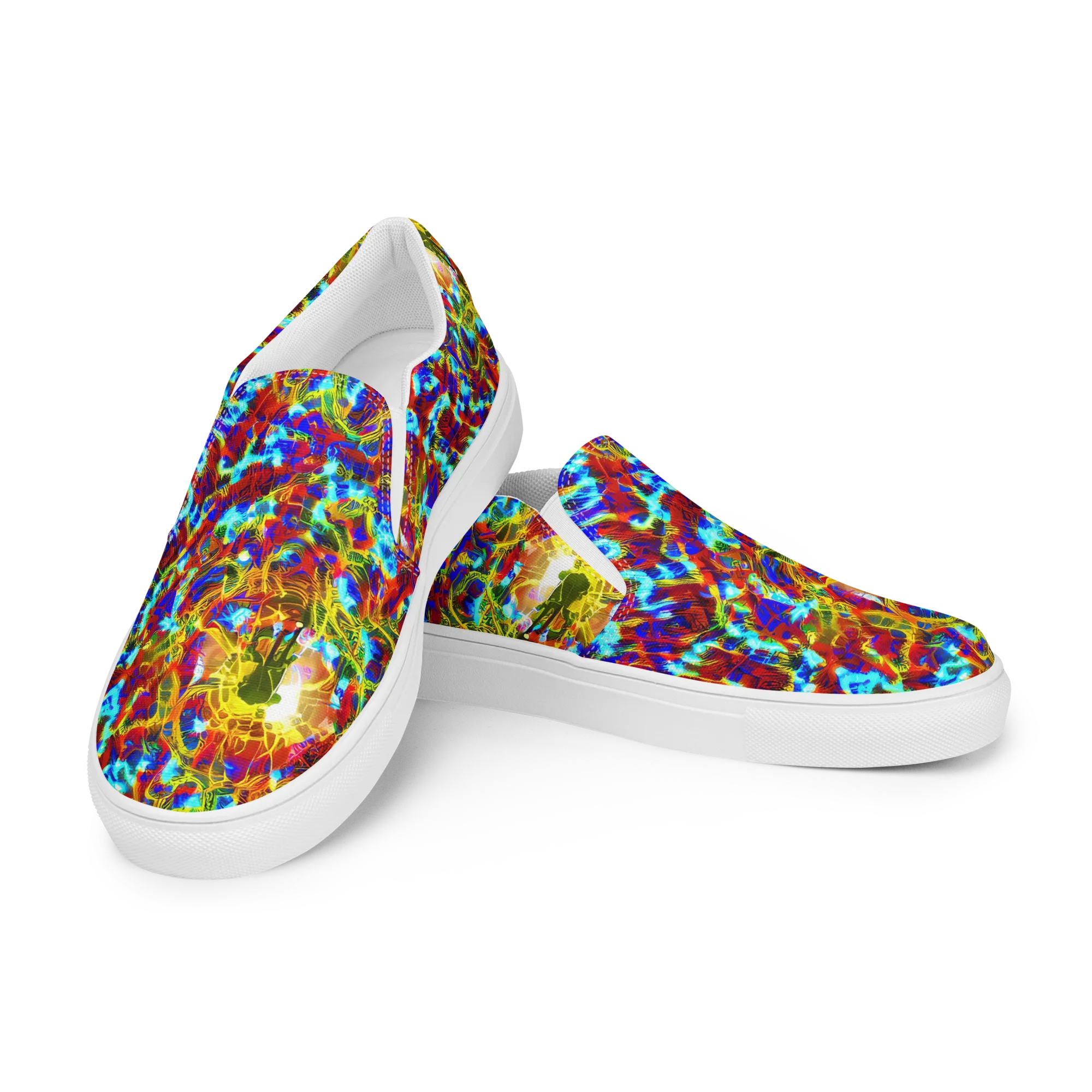 Electric Tempest on Men's Slip-On Canvas Shoes — Left Front