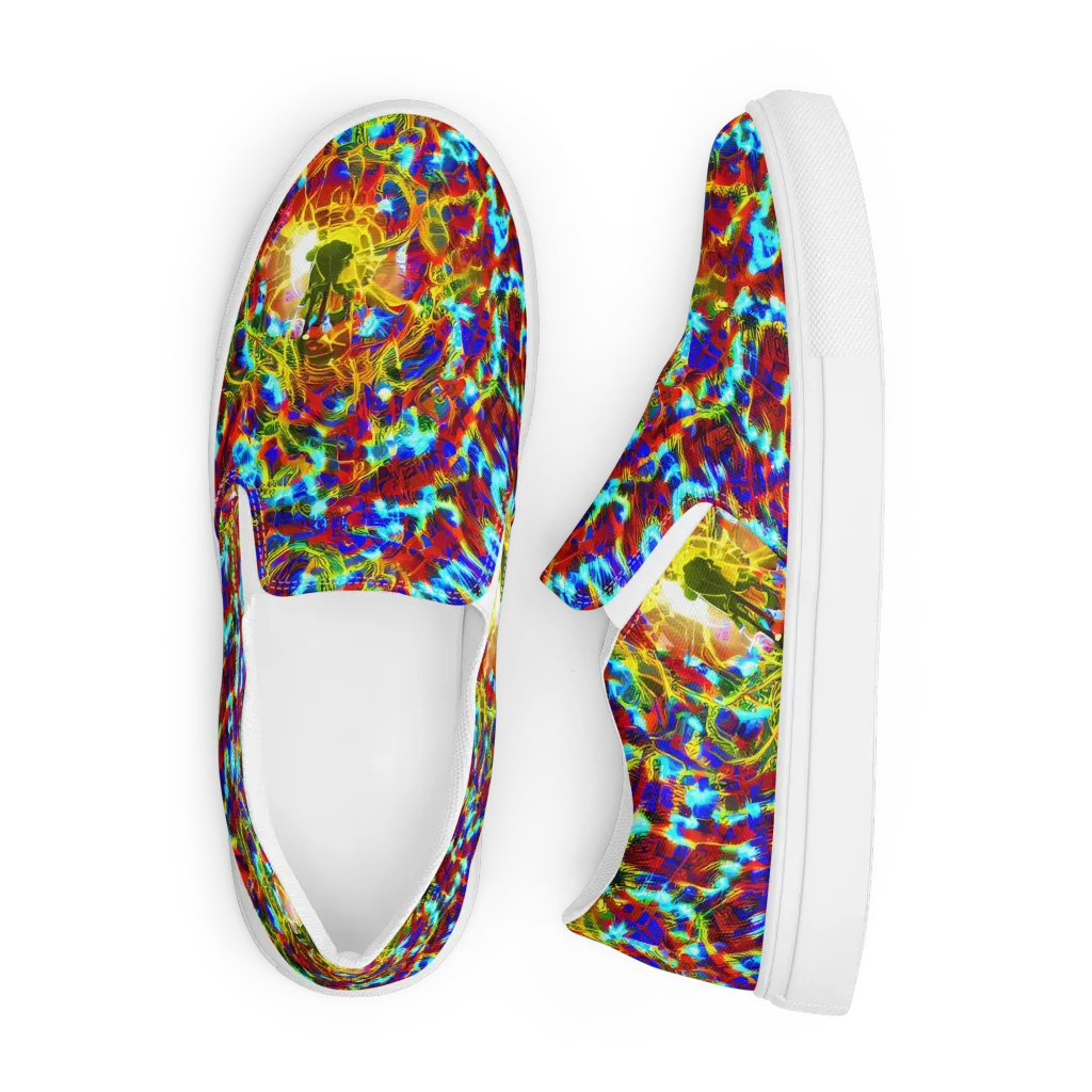 Electric Tempest on Men's Slip-On Canvas Shoes — Front