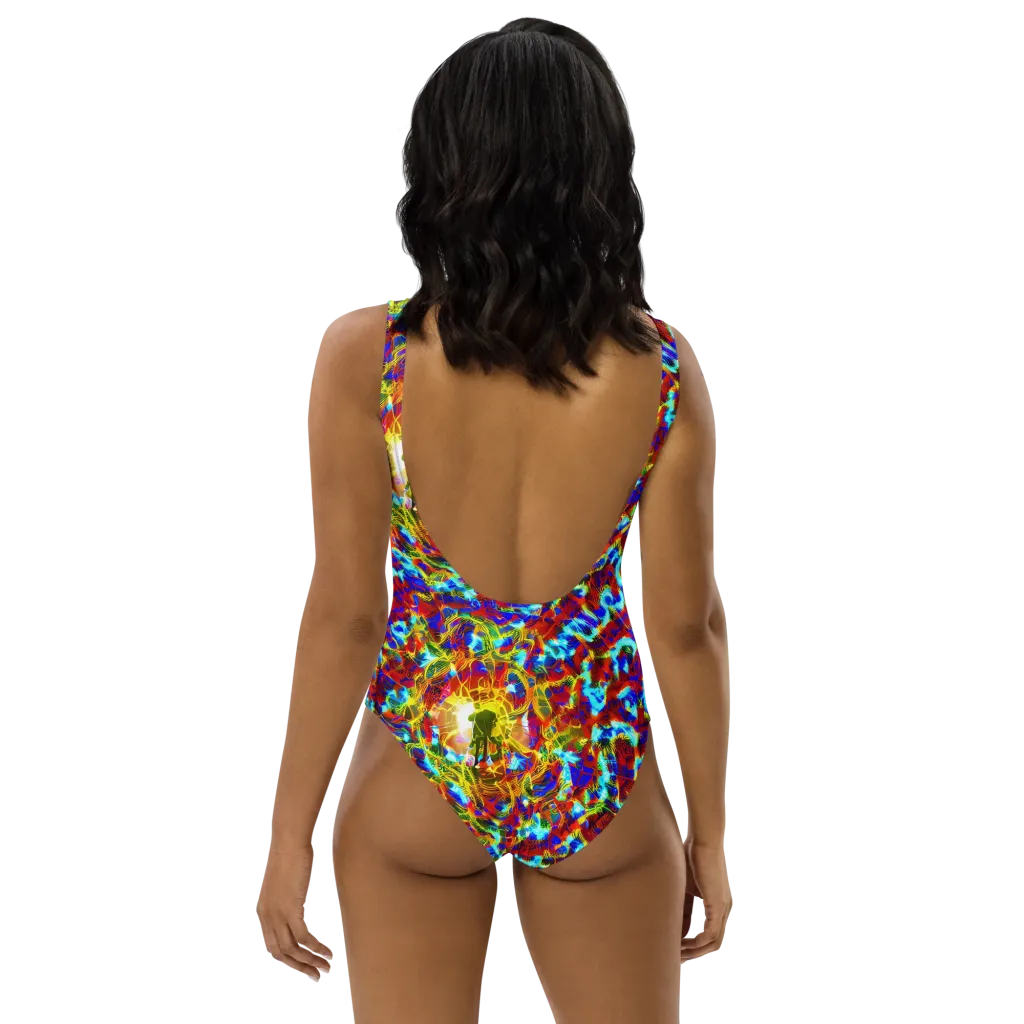 Electric Tempest on One-Piece Swimsuit — Back
