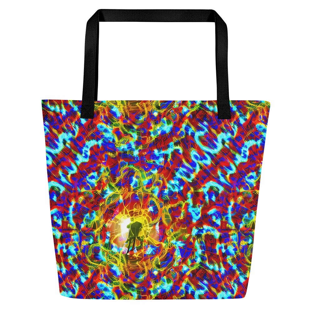 Electric Tempest on Large Tote Bag W/ Pocket — Front