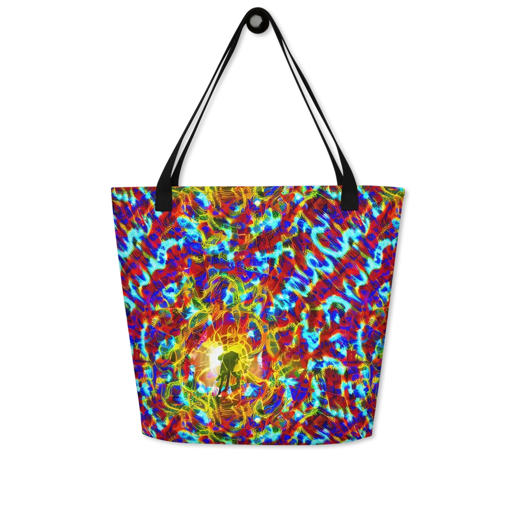 Electric Tempest on Large Tote Bag W/ Pocket — Front
