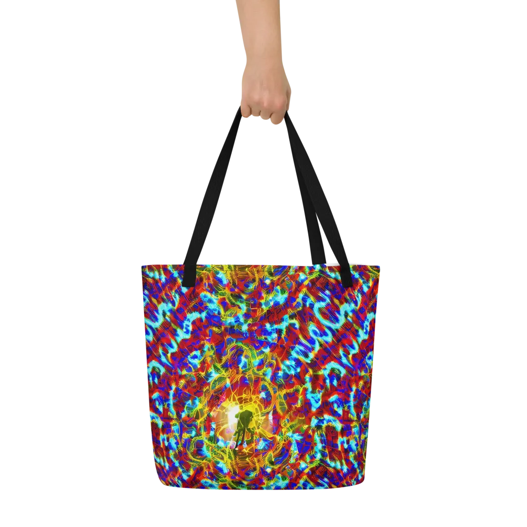 Electric Tempest on Large Tote Bag W/ Pocket — Front