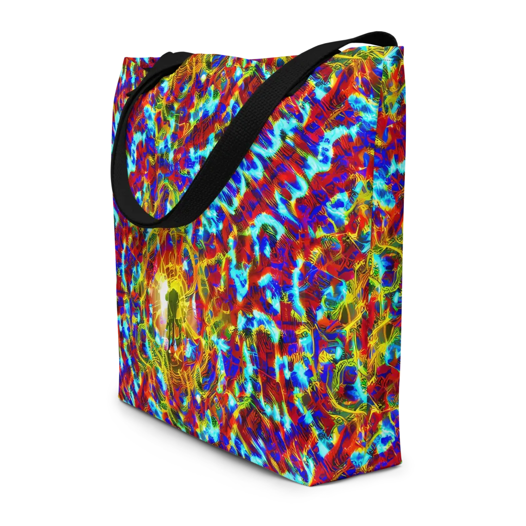 Electric Tempest on Large Tote Bag W/ Pocket — Front