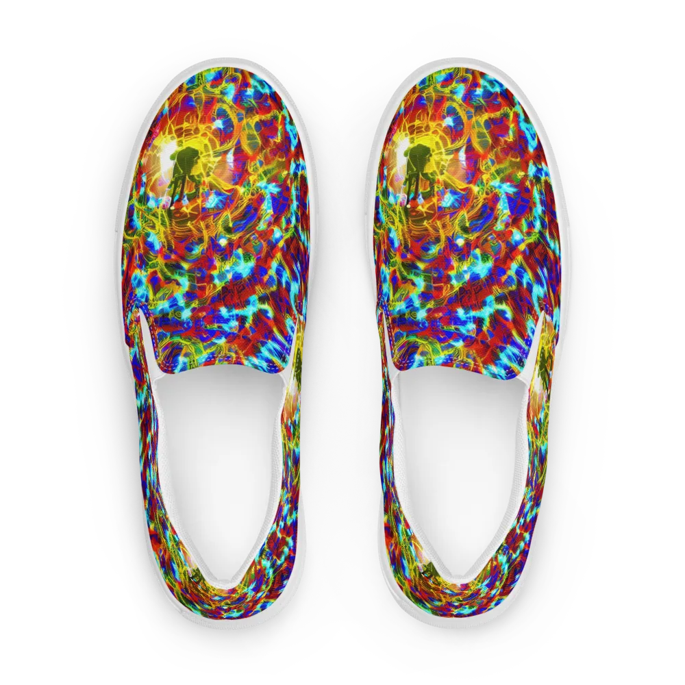 Electric Tempest on Women's Slip-On Canvas Shoes — Front