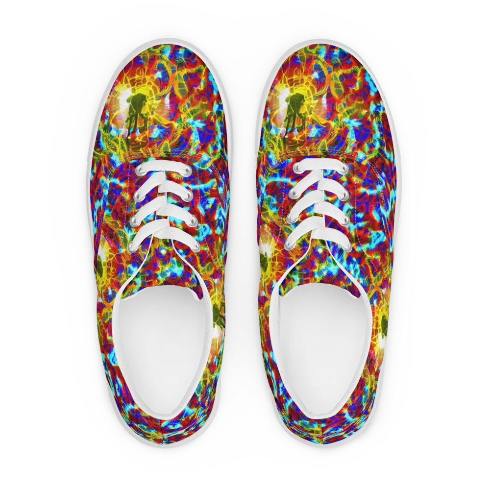 Electric Tempest on Men's Lace-Up Canvas Shoes — Front