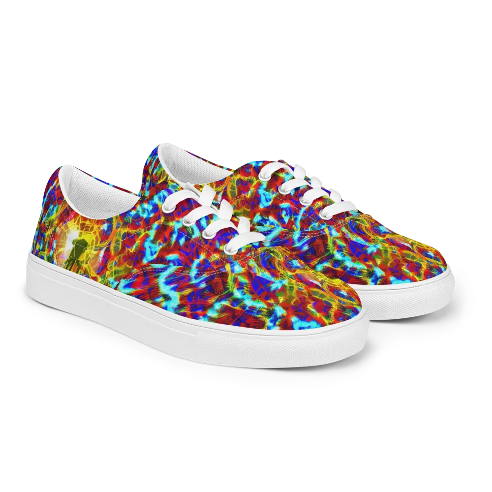 Electric Tempest on Men's Lace-Up Canvas Shoes — Right Front