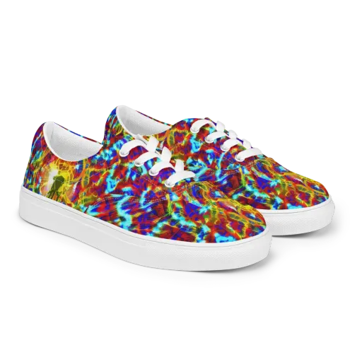Electric Tempest on a Men's Lace-Up Canvas Shoes