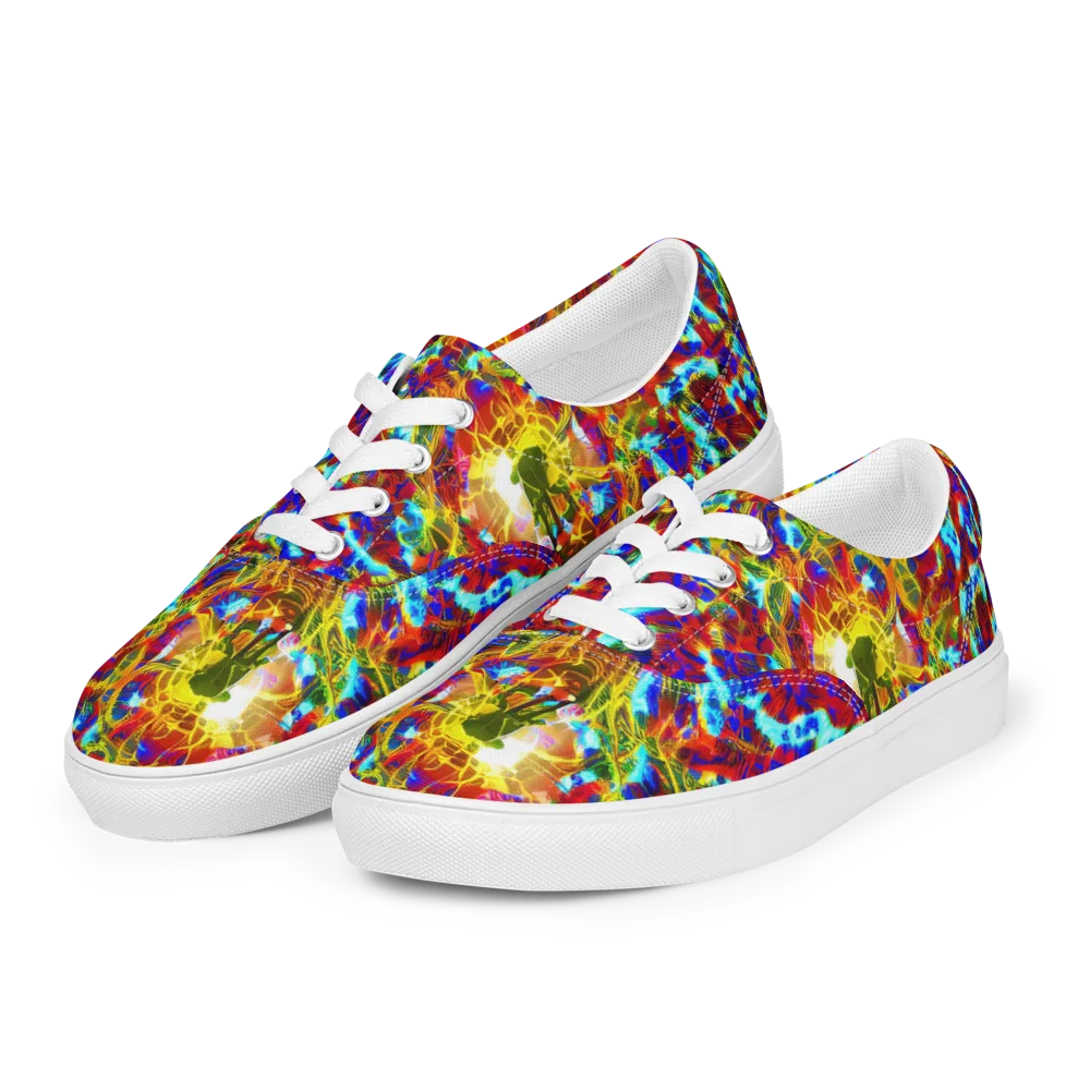 Electric Tempest on Men's Lace-Up Canvas Shoes — Left Front