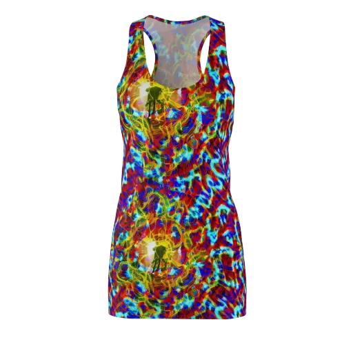Electric Tempest on a Racerback Dress