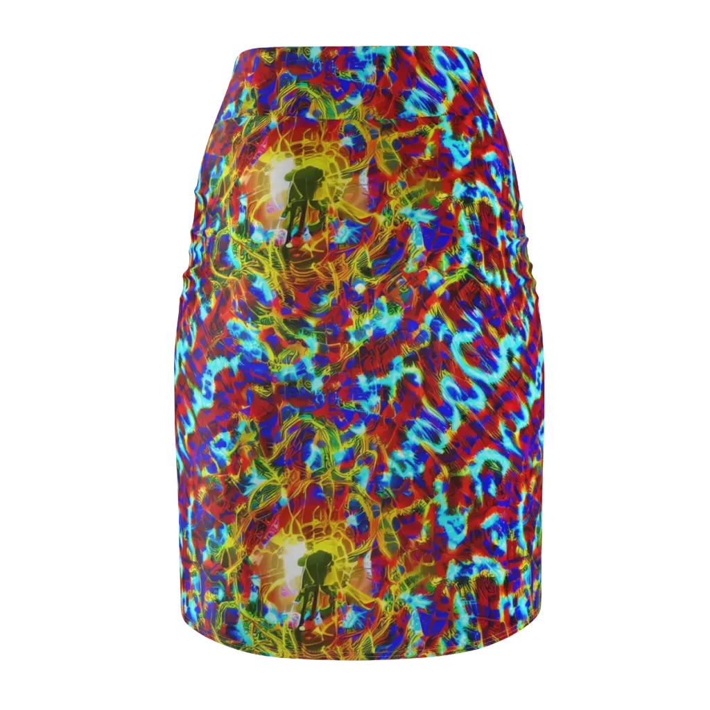 Electric Tempest on Pencil Skirt — Back