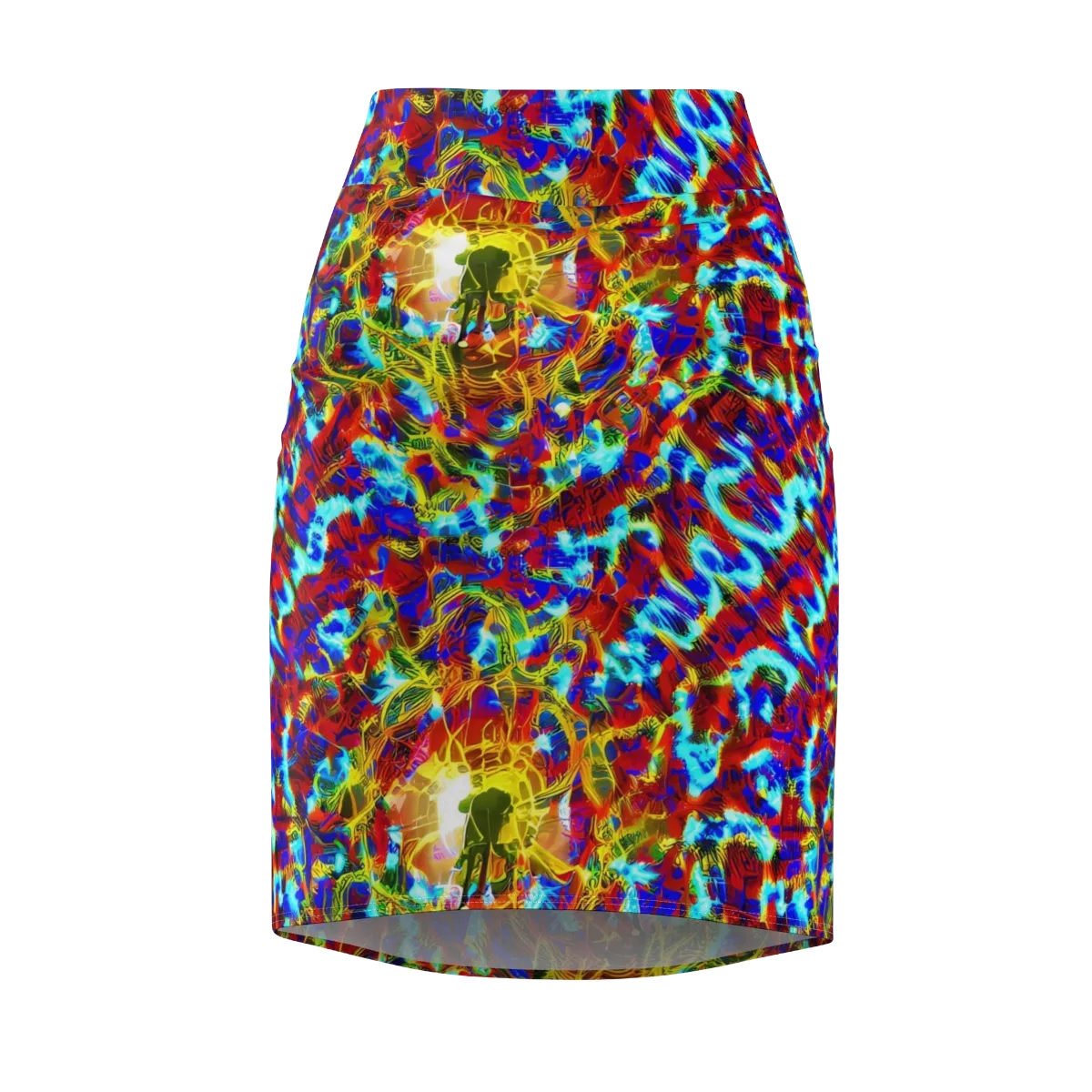 Electric Tempest on Pencil Skirt — Front