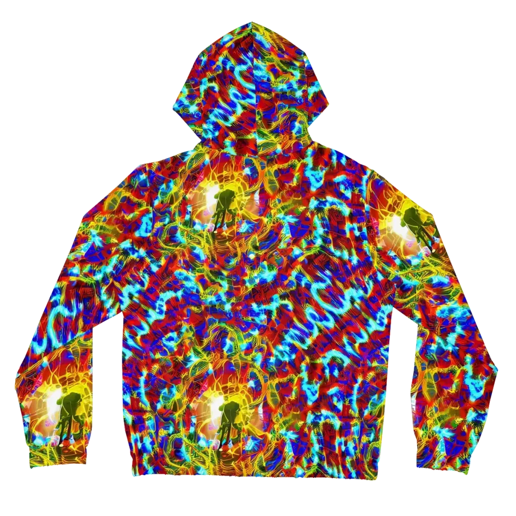 Electric Tempest on Women's Full-Zip Hoodie — Back