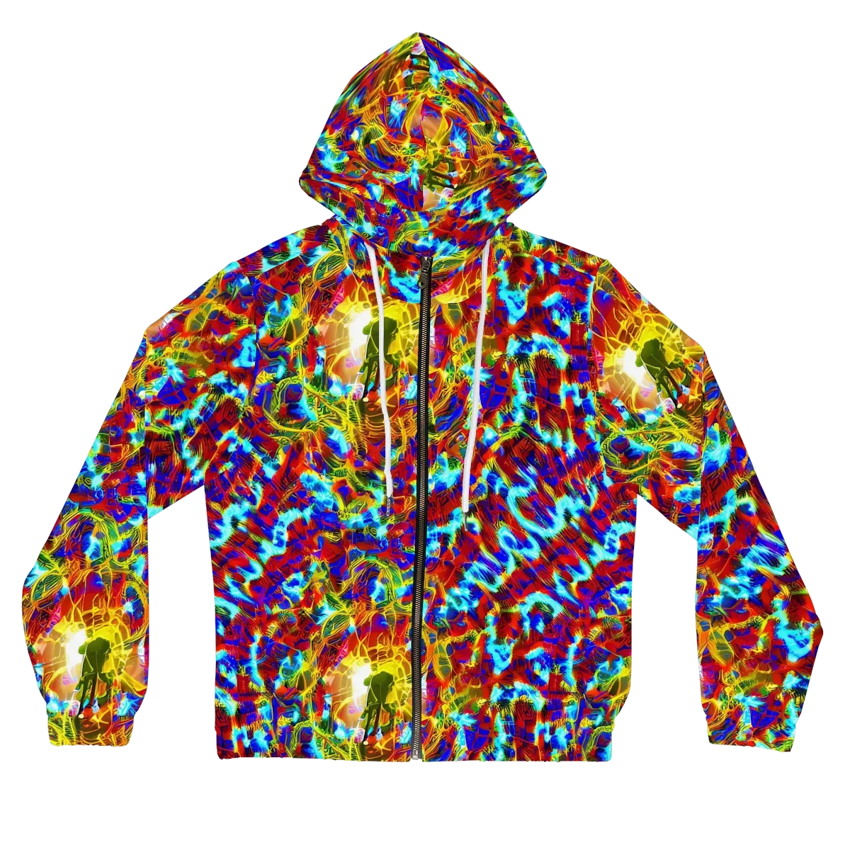 Electric Tempest on Women's Full-Zip Hoodie — Front