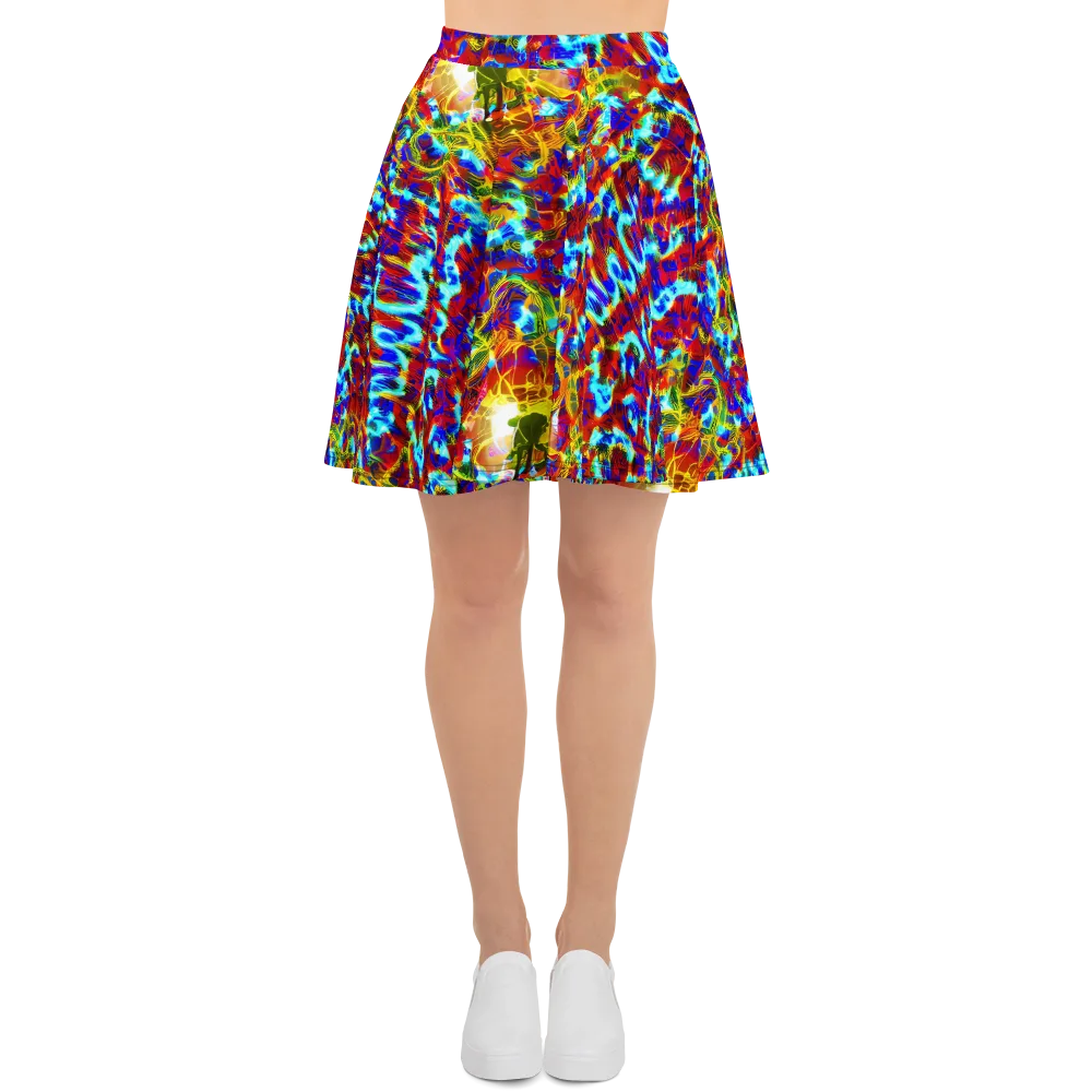 Electric Tempest on Skater Skirt — Front