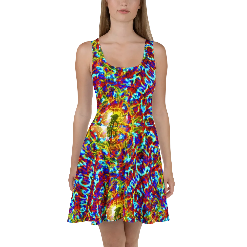 Electric Tempest on Skater Dress — Front