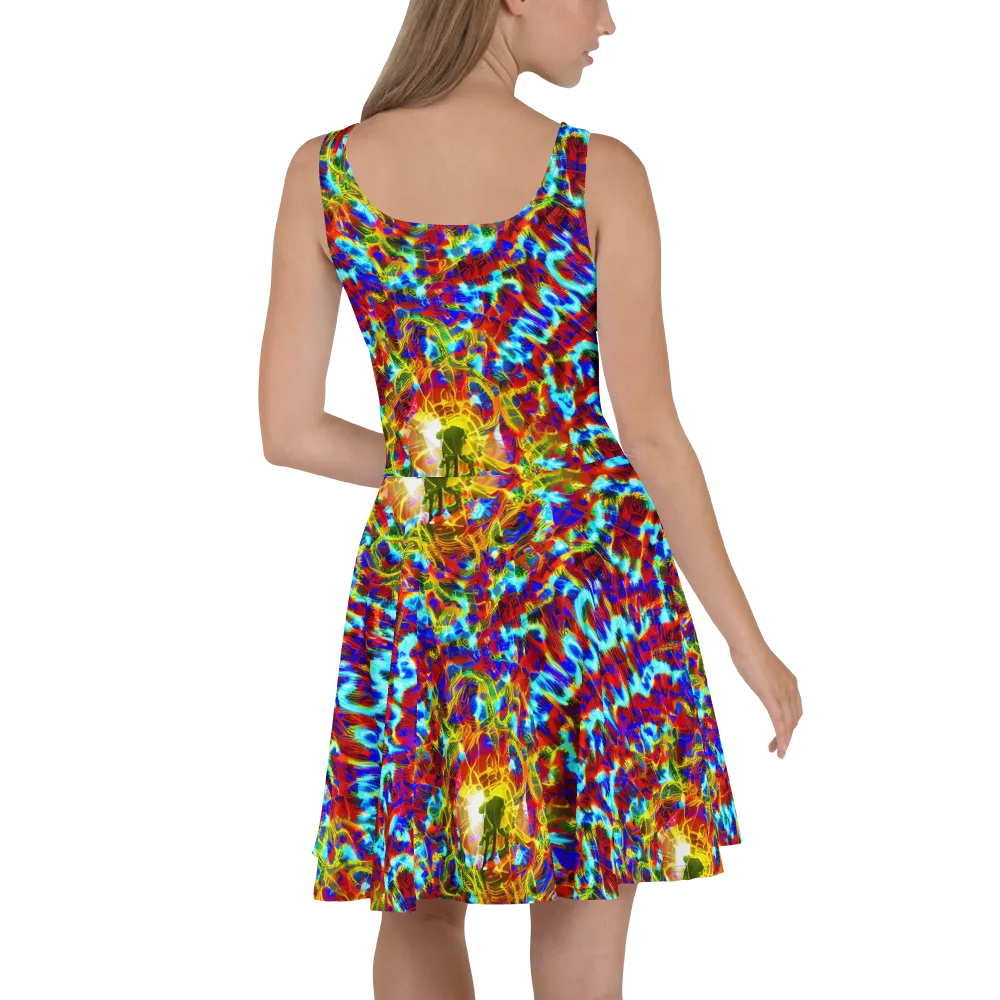 Electric Tempest on Skater Dress — Back
