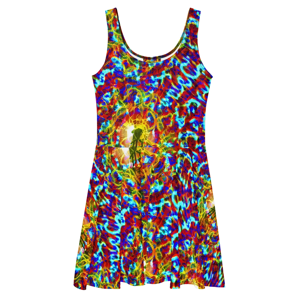 Electric Tempest on Skater Dress — Front