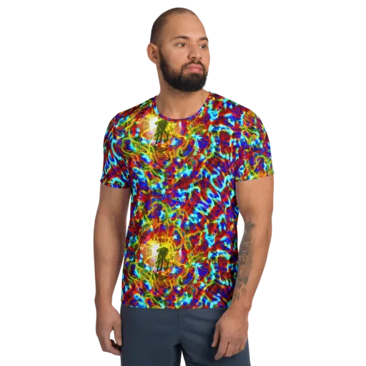 Electric Tempest on a Men's Athletic T-Shirt