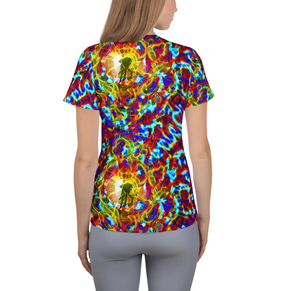 Electric Tempest on Women's Athletic T-Shirt — Back