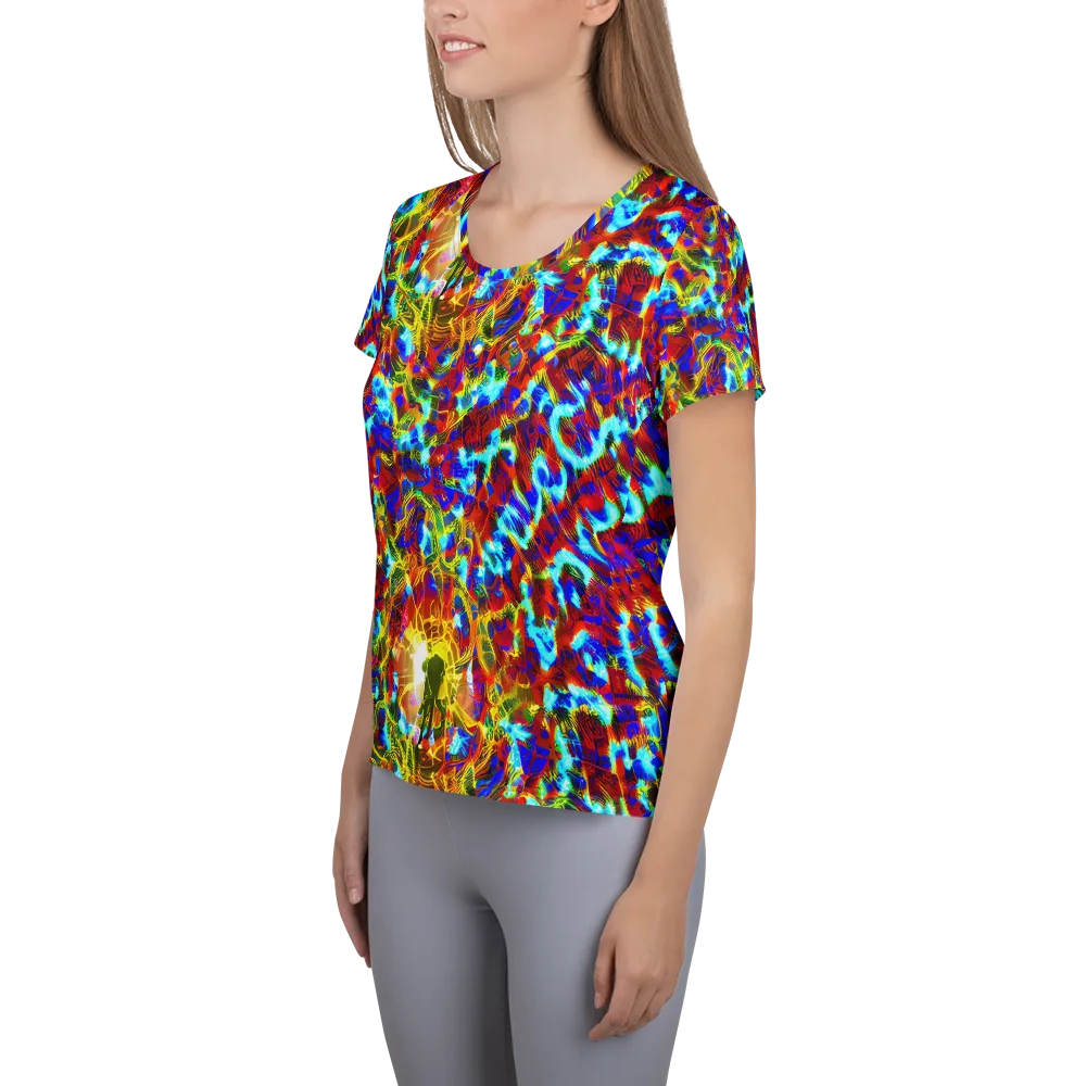 Electric Tempest on Women's Athletic T-Shirt — Left