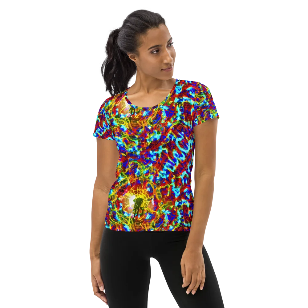 Electric Tempest on Women's Athletic T-Shirt — Front