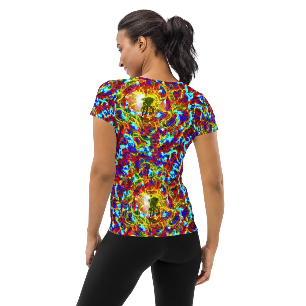 Electric Tempest on Women's Athletic T-Shirt — Back