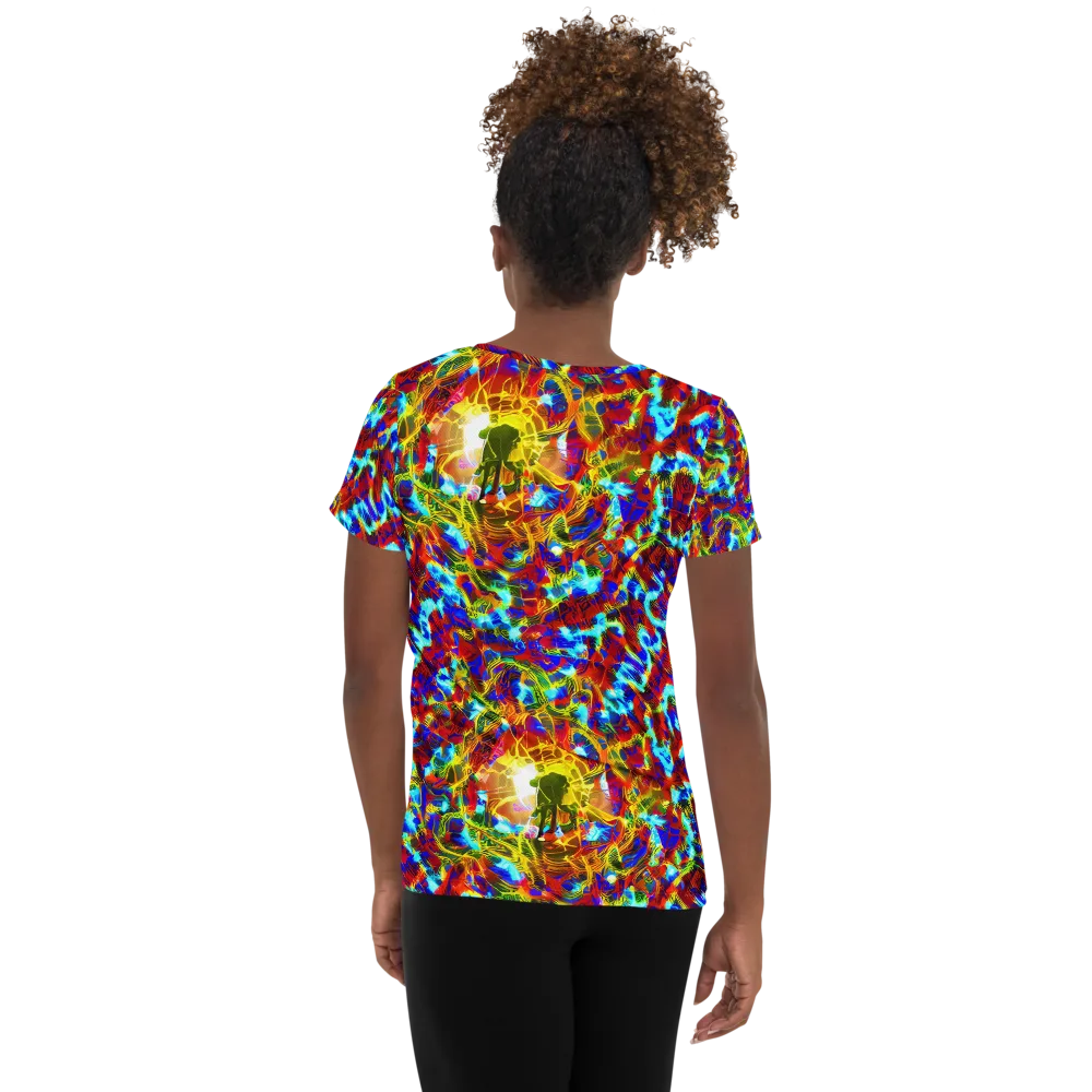 Electric Tempest on Women's Athletic T-Shirt — Back
