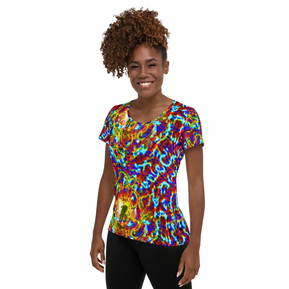 Electric Tempest on Women's Athletic T-Shirt — Left