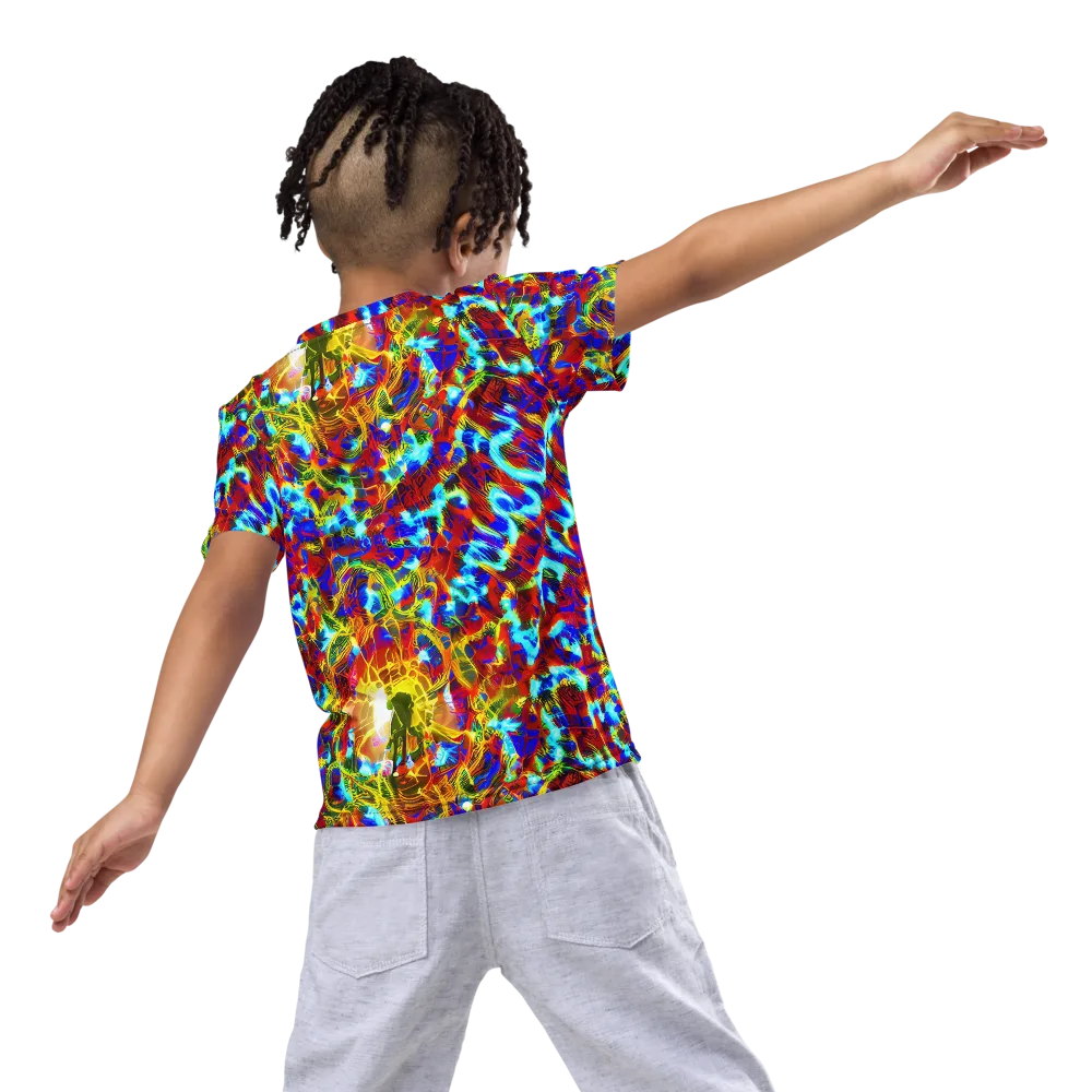 Electric Tempest on Kids Crew Neck T-Shirt — Back