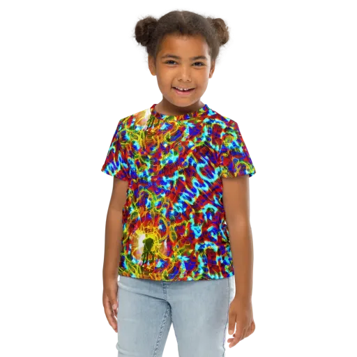 Electric Tempest on a Kids Crew Neck T-Shirt