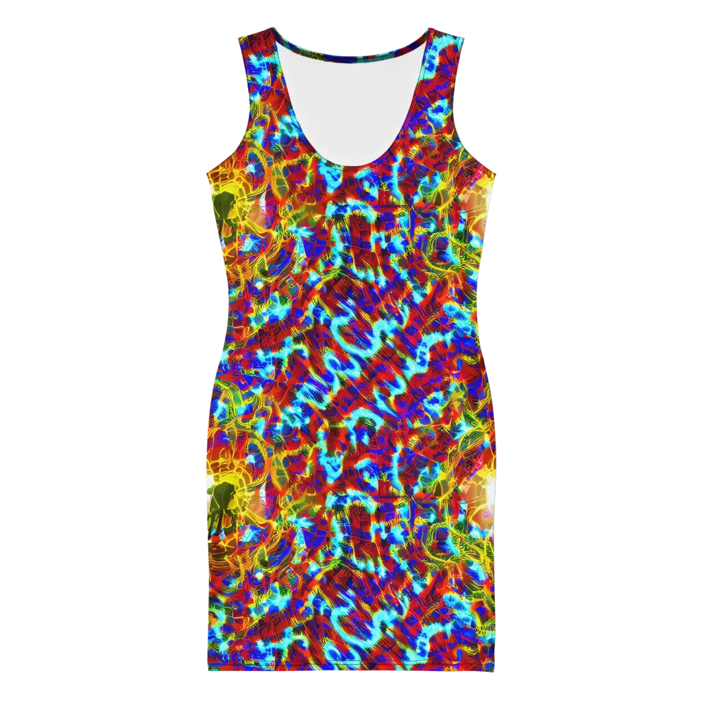 Electric Tempest on Bodycon Dress — Front