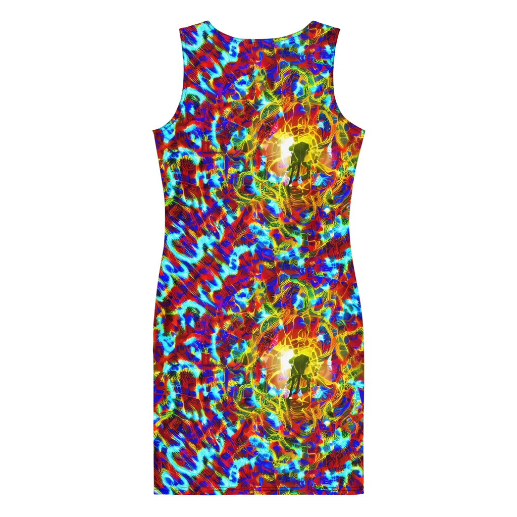 Electric Tempest on Bodycon Dress — Back