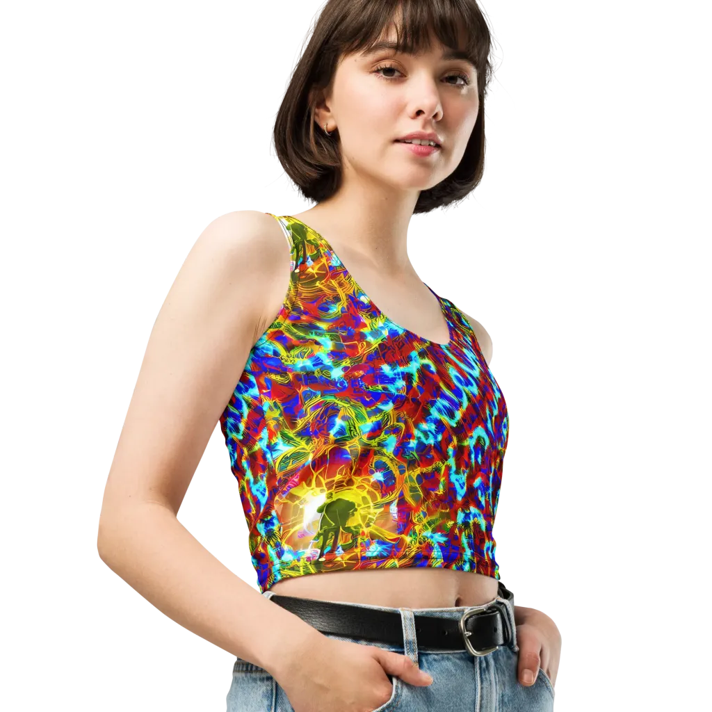 Electric Tempest on Crop Top — Right Front