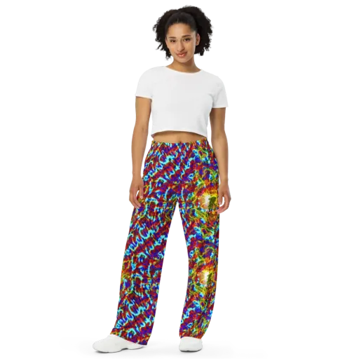 Electric Tempest on a Wide-Leg Pants