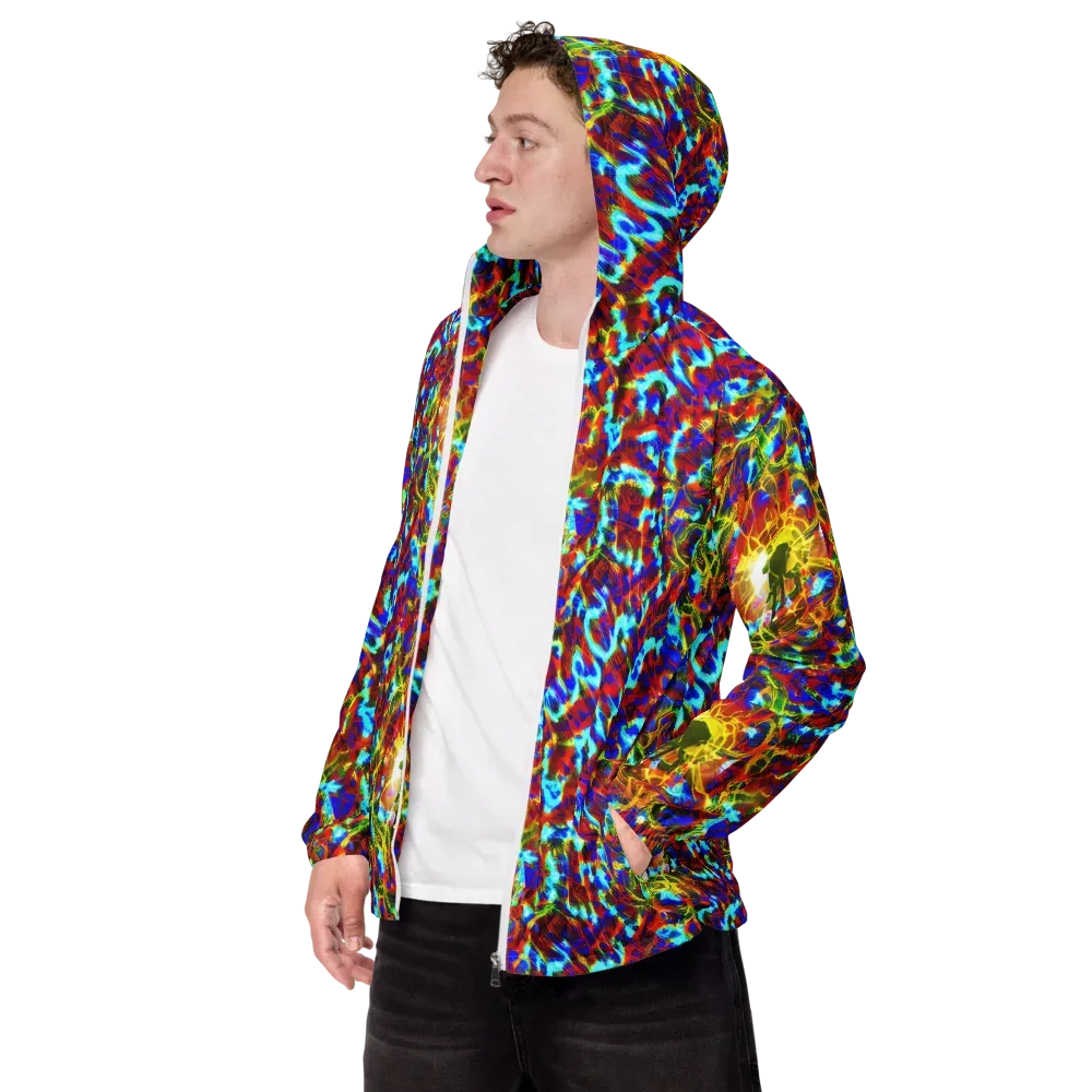 Electric Tempest on Men's Windbreaker — Left Front