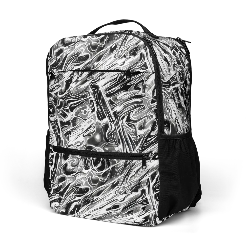 Inkstorm Marble on Utility Backpack — Left Front