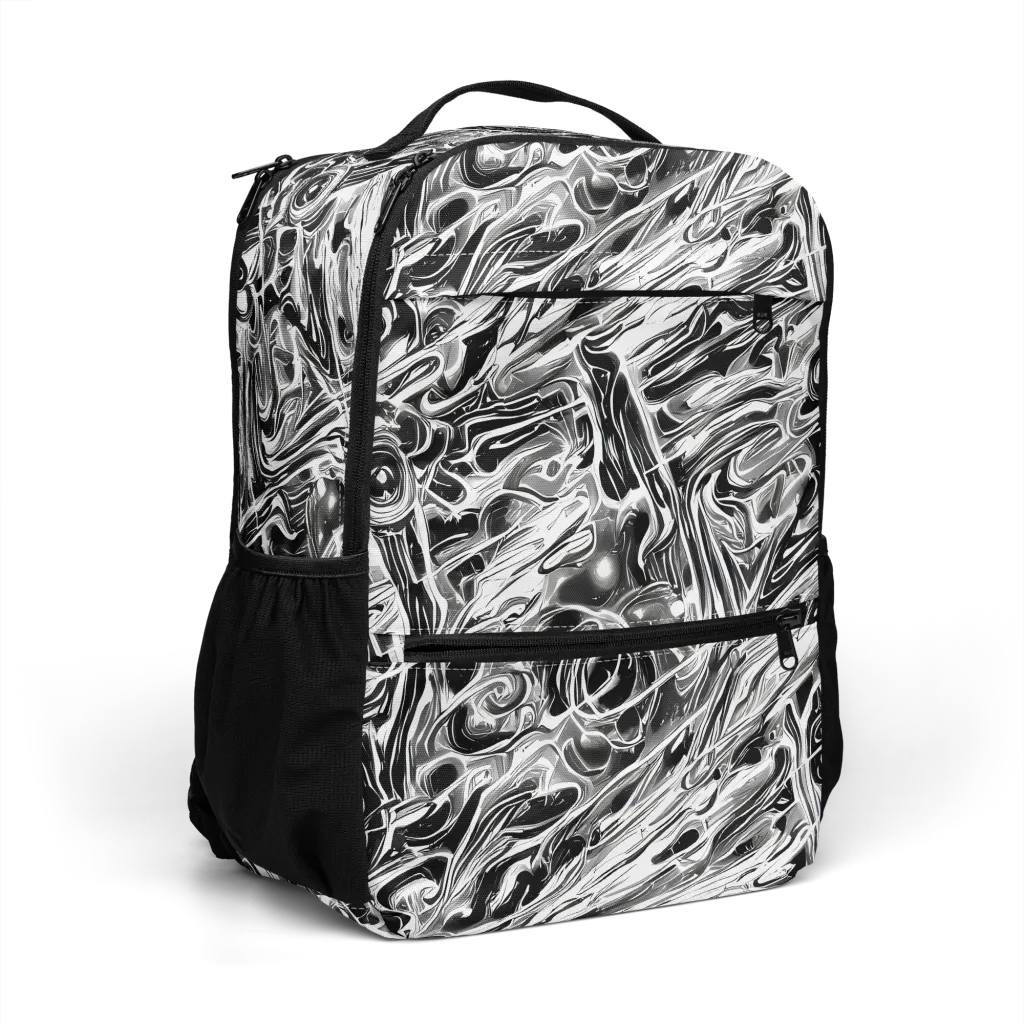 Inkstorm Marble on Utility Backpack — Right Front