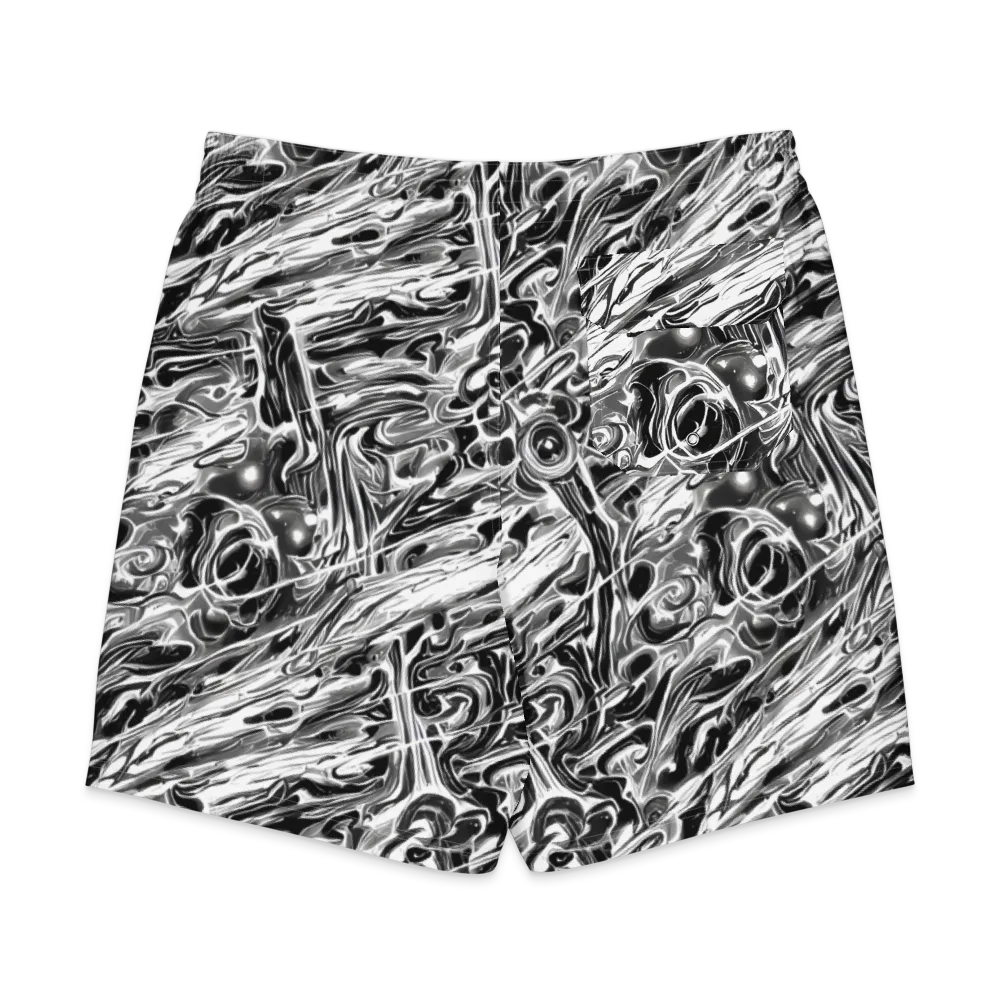 Inkstorm Marble on Men's Board Shorts — Back