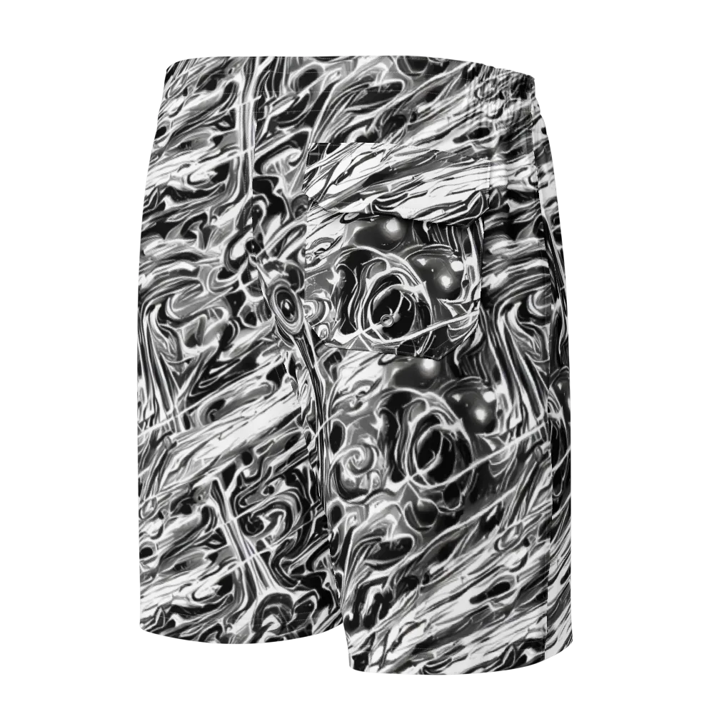 Inkstorm Marble on Men's Board Shorts — Back