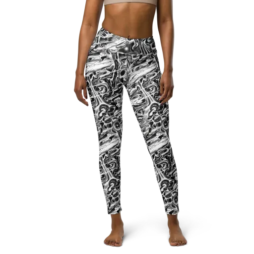 Inkstorm Marble on a Yoga Leggings