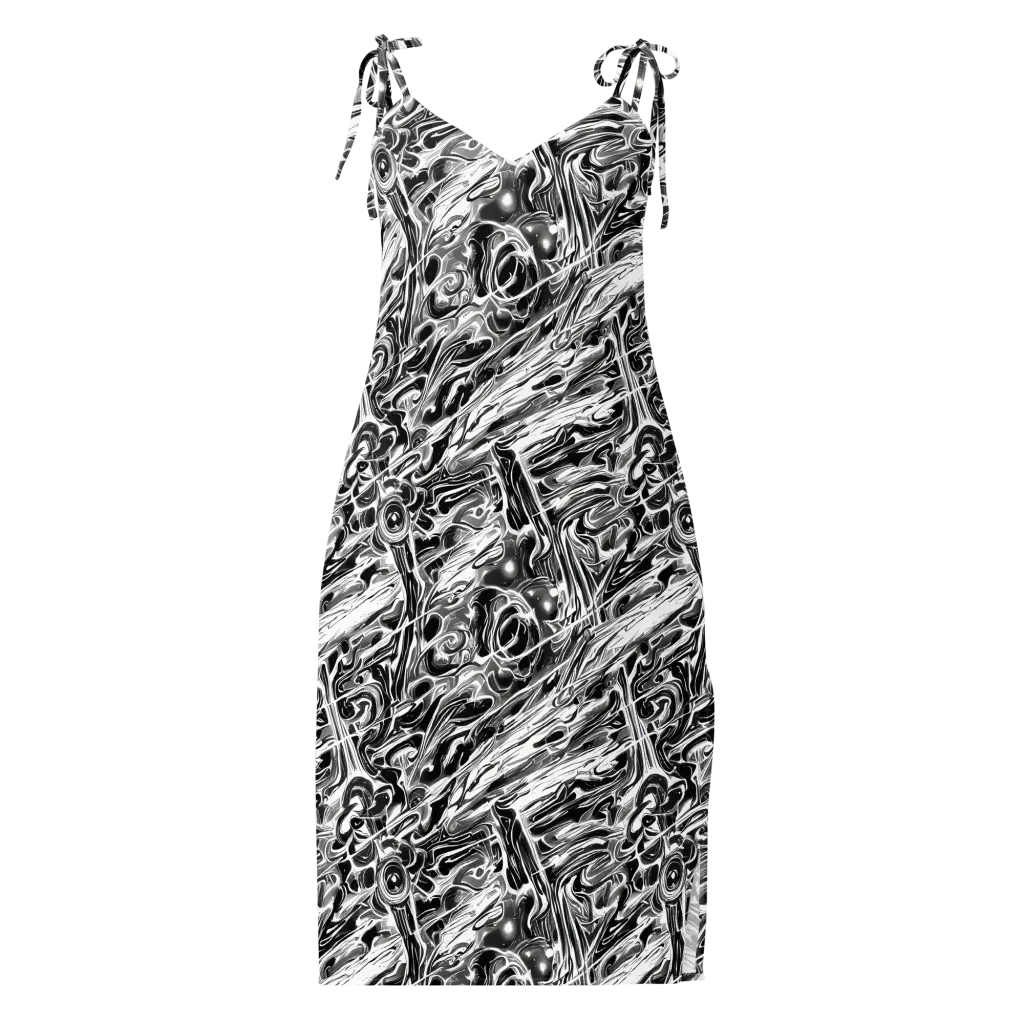 Inkstorm Marble on Slip Dress — Front