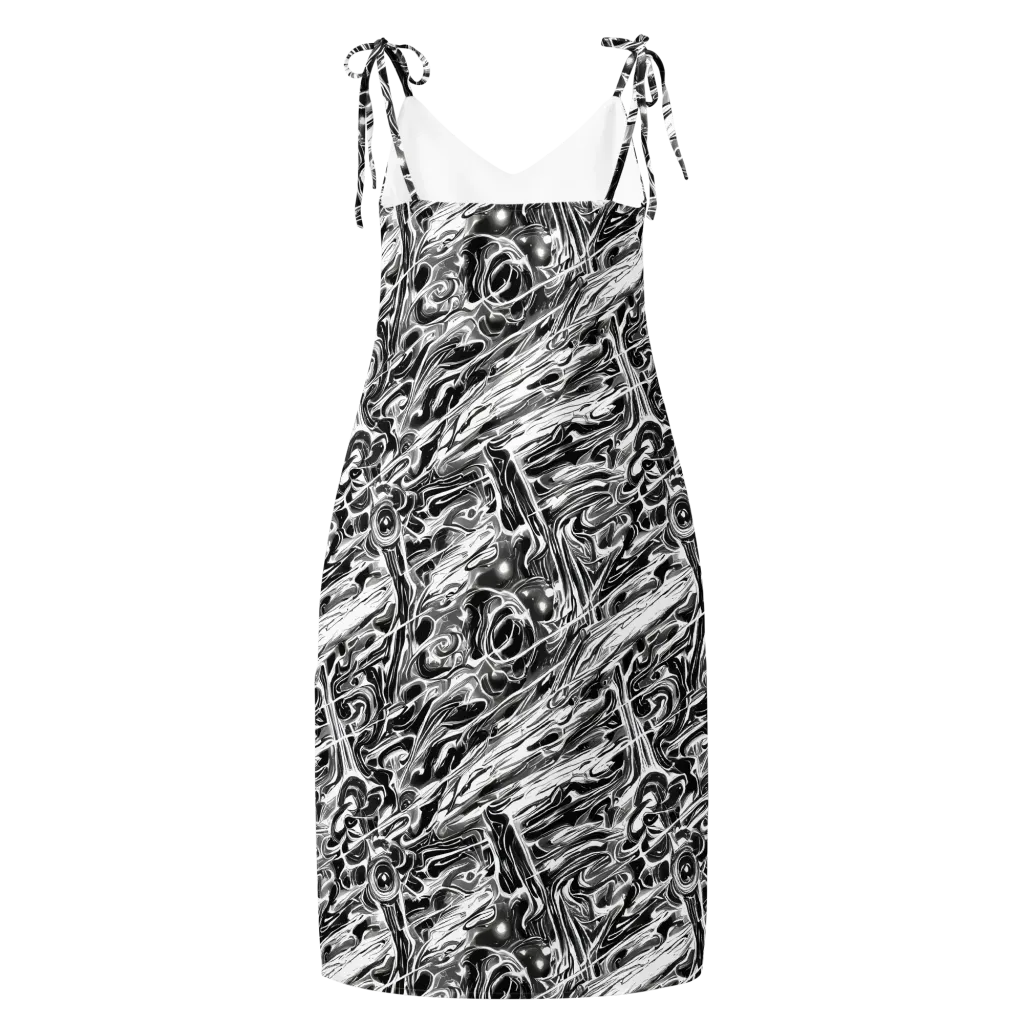 Inkstorm Marble on Slip Dress — Back