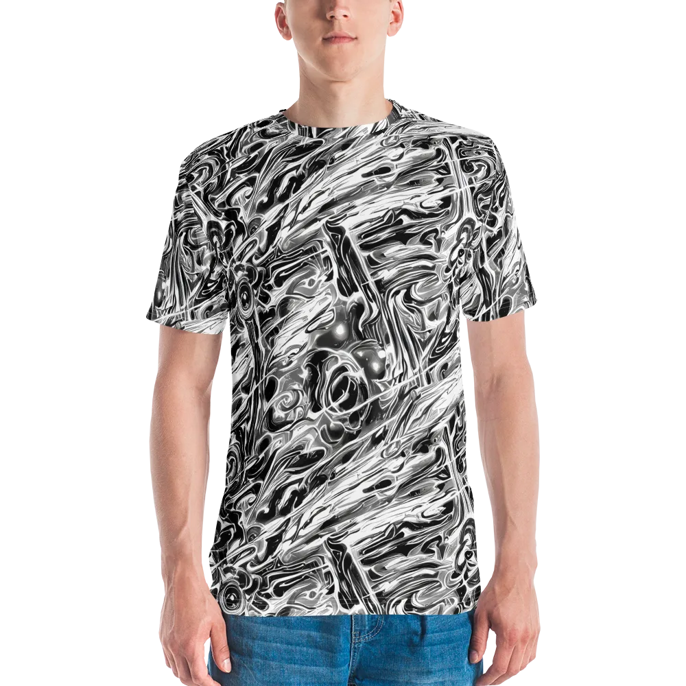 Inkstorm Marble on Men's Crew Neck T-Shirt — Front