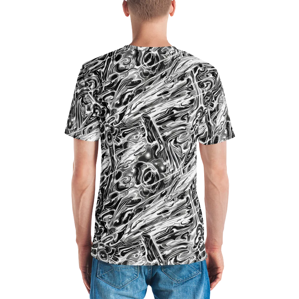Inkstorm Marble on Men's Crew Neck T-Shirt — Back