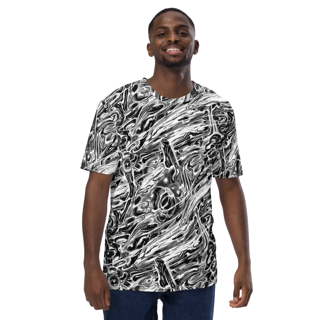 Inkstorm Marble on Men's Crew Neck T-Shirt — Front