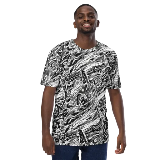 Inkstorm Marble on a Men's Crew Neck T-Shirt