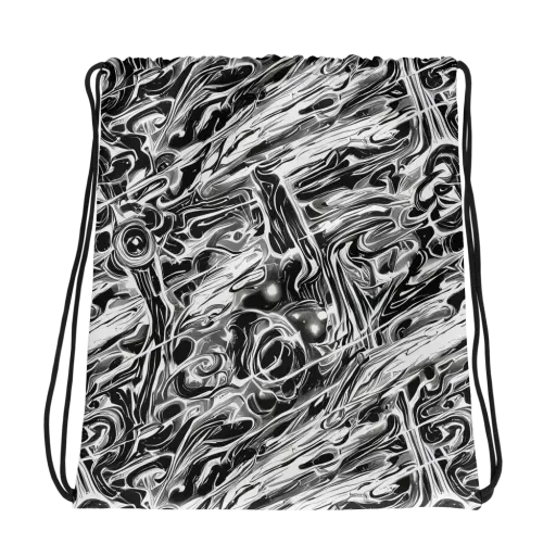 Inkstorm Marble on a Drawstring Bag