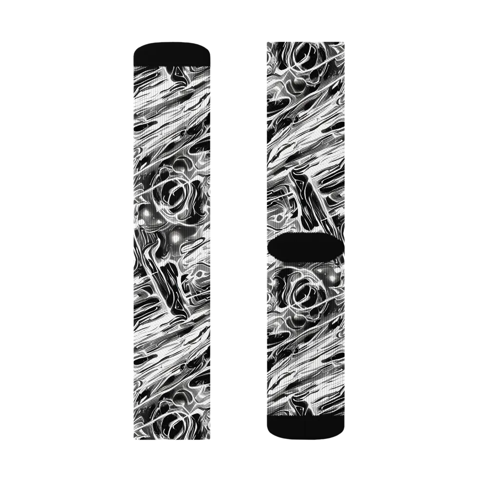 Inkstorm Marble on Socks — Left Sock