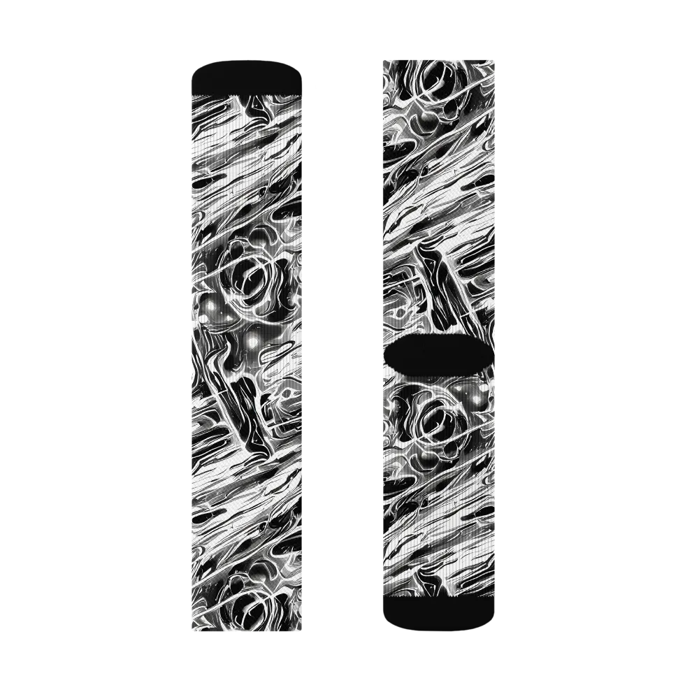 Inkstorm Marble on Socks — Right Sock