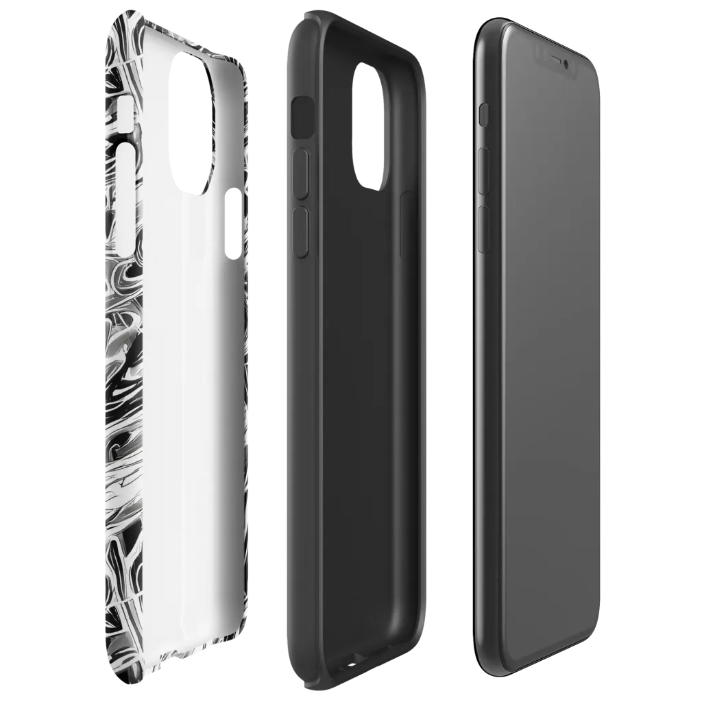 Inkstorm Marble on Tough Case for iPhone® — Right